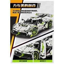 MOYU BLOCK MY88023 88023 non  SIÊU XE MÀU TRẮNG ĐUA NHỰA ĐƯỜNG tỷ lệ 1:10 bộ đồ chơi xếp lắp ráp ghép mô hình RENN-JEBKO 2021 khối