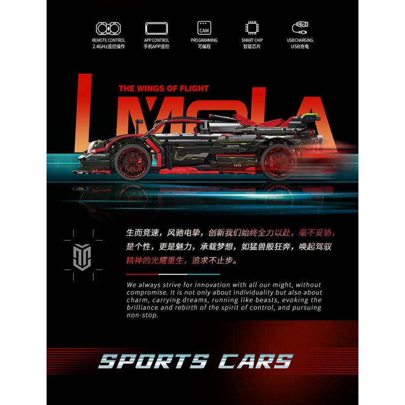 MOYU BLOCK MY88022 88022 non  SIÊU XE NHỰA ĐƯỜNG tỷ lệ 1:8 bộ đồ chơi xếp lắp ráp ghép mô hình PAGANI HUAYRA IMOLA 3333 khối