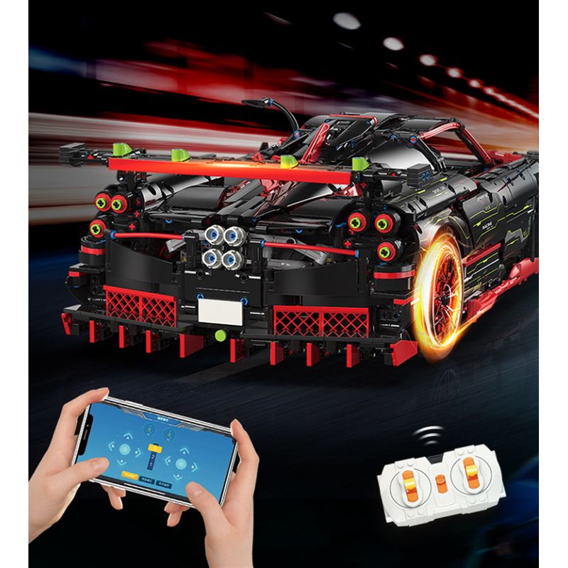 MOYU BLOCK MY88022 88022 non  SIÊU XE NHỰA ĐƯỜNG tỷ lệ 1:8 bộ đồ chơi xếp lắp ráp ghép mô hình PAGANI HUAYRA IMOLA 3333 khối