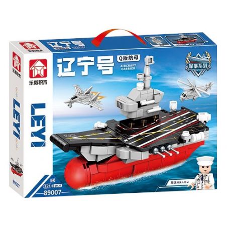LEYI 89007 non  PHIÊN BẢN TÀU SÂN BAY LIÊU NINH Q bộ đồ chơi xếp lắp ráp ghép mô hình Military Army AIRCRAFT CARRIER Quân Sự Bộ Đội 321 khối