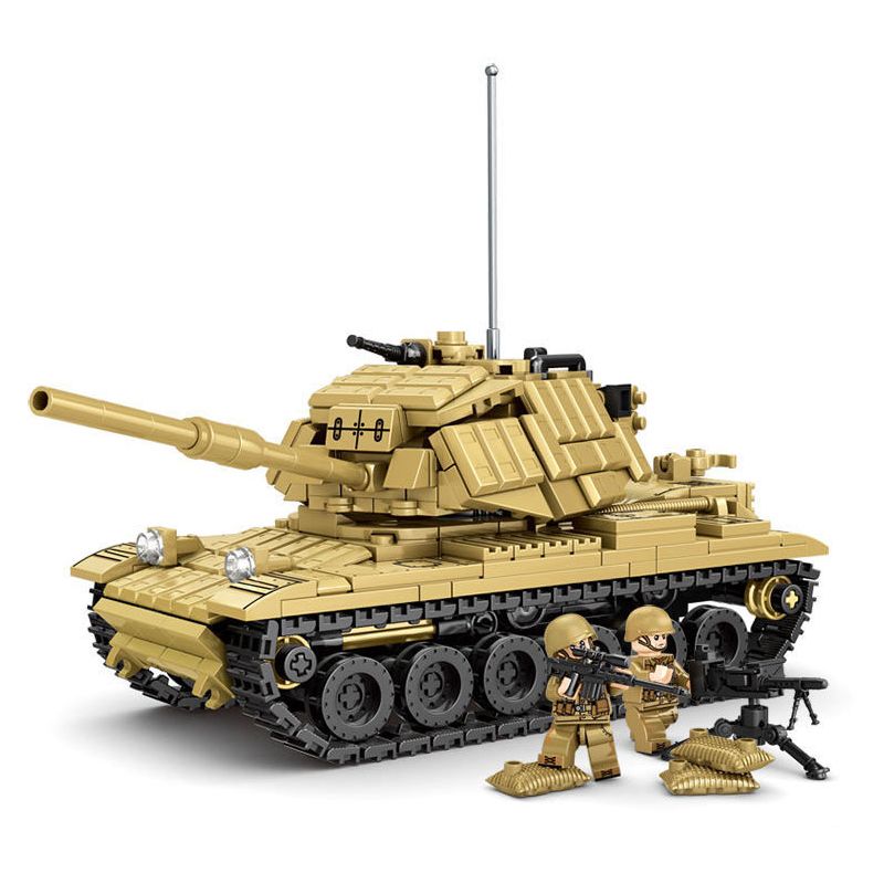 LEYI 66017 non Lego XE TĂNG CHIẾN ĐẤU CHỦ LỰC M60 bộ đồ chơi xếp lắp ráp ghép mô hình Military Army M60 MAIN BATTLE TANK Quân Sự Bộ Đội 602 khối