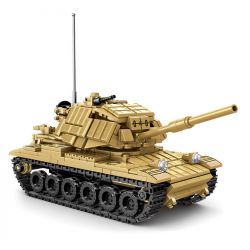 LEYI 66017 non  XE TĂNG CHIẾN ĐẤU CHỦ LỰC M60 bộ đồ chơi xếp lắp ráp ghép mô hình Military Army M60 MAIN BATTLE TANK Quân Sự Bộ Đội 602 khối