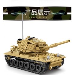 LEYI 66017 non  XE TĂNG CHIẾN ĐẤU CHỦ LỰC M60 bộ đồ chơi xếp lắp ráp ghép mô hình Military Army M60 MAIN BATTLE TANK Quân Sự Bộ Đội 602 khối