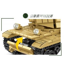 LEYI 66017 non  XE TĂNG CHIẾN ĐẤU CHỦ LỰC M60 bộ đồ chơi xếp lắp ráp ghép mô hình Military Army M60 MAIN BATTLE TANK Quân Sự Bộ Đội 602 khối