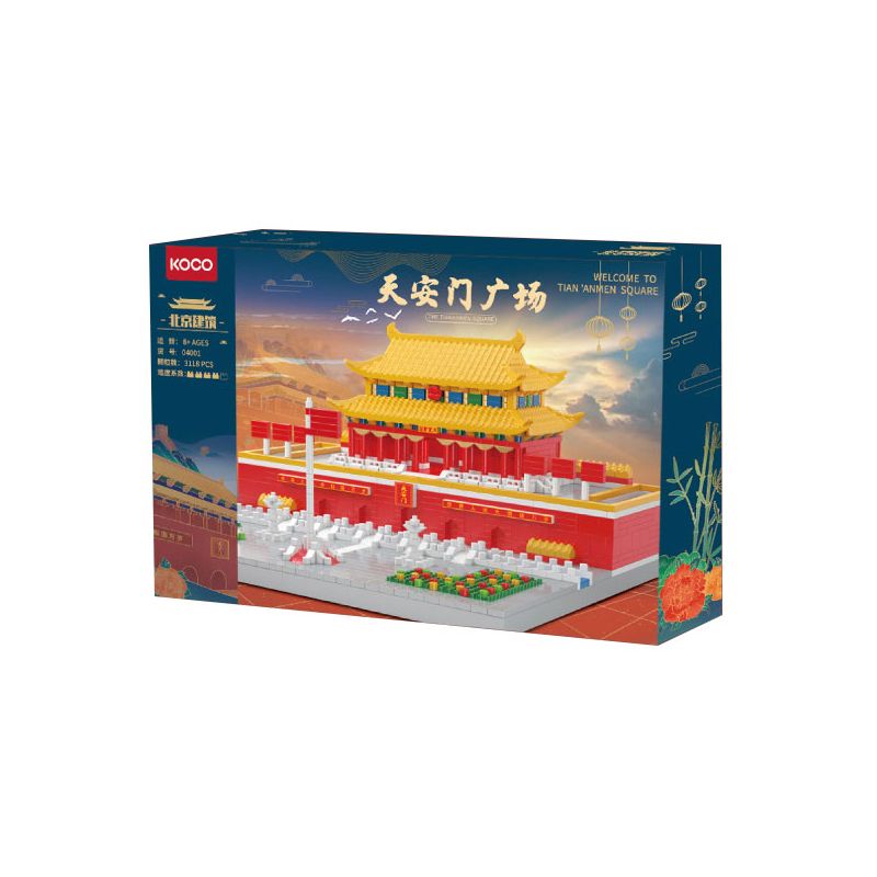 KOCO 04001 non  QUẢNG TRƯỜNG THIÊN AN MÔN bộ đồ chơi xếp lắp ráp ghép mô hình 3118 khối