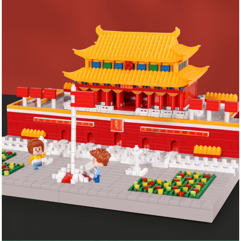 KOCO 04001 non  QUẢNG TRƯỜNG THIÊN AN MÔN bộ đồ chơi xếp lắp ráp ghép mô hình 3118 khối