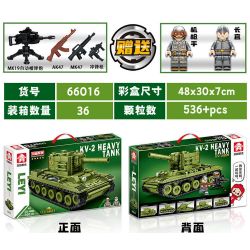 LEYI 66016 non  XE TĂNG HẠNG NẶNG KV-2 CỦA LIÊN XÔ bộ đồ chơi xếp lắp ráp ghép mô hình Military Army KV-2 HEAVY TANK Quân Sự Bộ Đội 536 khối