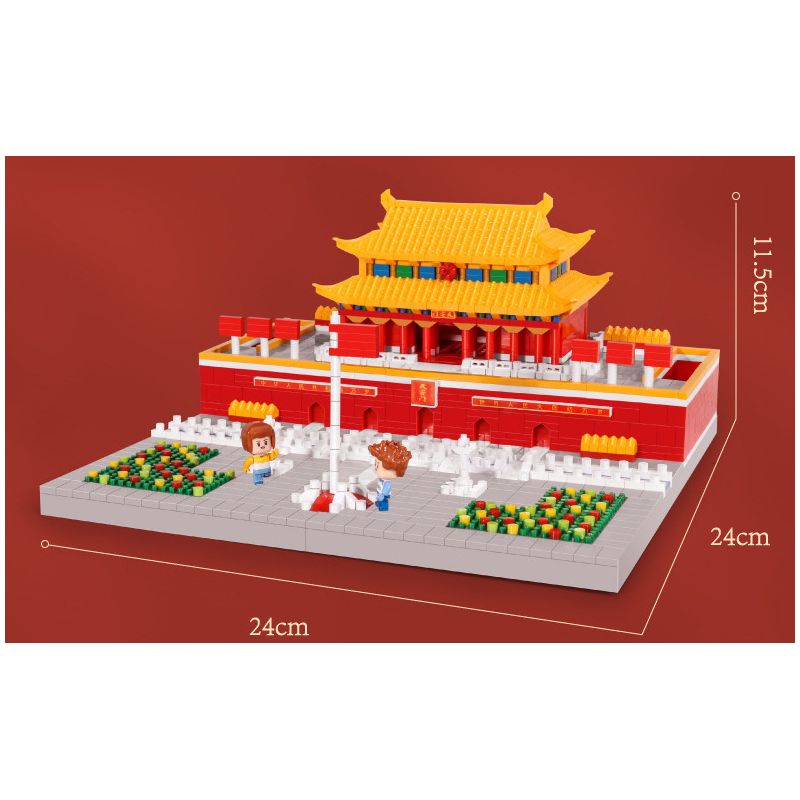 KOCO 04001 non  QUẢNG TRƯỜNG THIÊN AN MÔN bộ đồ chơi xếp lắp ráp ghép mô hình 3118 khối