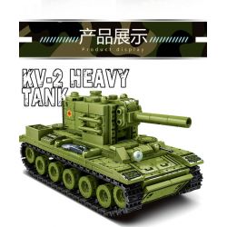 LEYI 66016 non  XE TĂNG HẠNG NẶNG KV-2 CỦA LIÊN XÔ bộ đồ chơi xếp lắp ráp ghép mô hình Military Army KV-2 HEAVY TANK Quân Sự Bộ Đội 536 khối