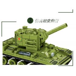 LEYI 66016 non  XE TĂNG HẠNG NẶNG KV-2 CỦA LIÊN XÔ bộ đồ chơi xếp lắp ráp ghép mô hình Military Army KV-2 HEAVY TANK Quân Sự Bộ Đội 536 khối