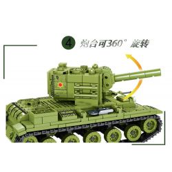 LEYI 66016 non  XE TĂNG HẠNG NẶNG KV-2 CỦA LIÊN XÔ bộ đồ chơi xếp lắp ráp ghép mô hình Military Army KV-2 HEAVY TANK Quân Sự Bộ Đội 536 khối