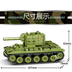 LEYI 66016 non  XE TĂNG HẠNG NẶNG KV-2 CỦA LIÊN XÔ bộ đồ chơi xếp lắp ráp ghép mô hình Military Army KV-2 HEAVY TANK Quân Sự Bộ Đội 536 khối