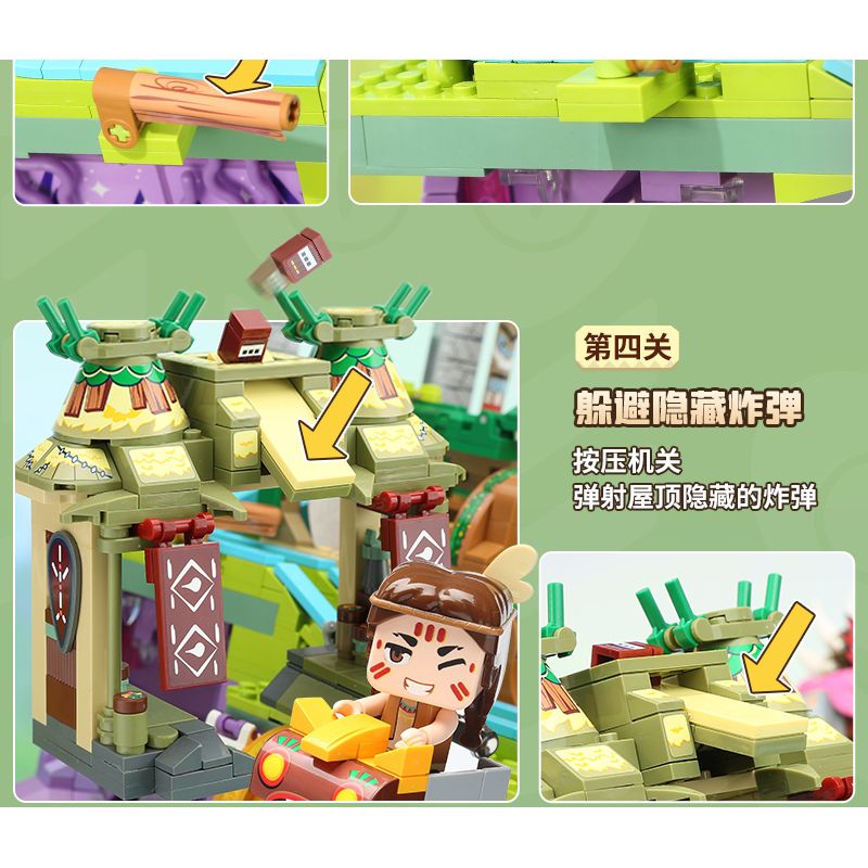 Enlighten 72026 Qman 72026 non  BỘ ĐÀN ORGAN KAKA ADVENTURE PHIÊN BẢN CAO CẤP bộ đồ chơi xếp lắp ráp ghép mô hình Minecraft Game Xây Dựng 1890 khối