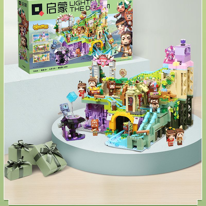 Enlighten 72026 Qman 72026 non  BỘ ĐÀN ORGAN KAKA ADVENTURE PHIÊN BẢN CAO CẤP bộ đồ chơi xếp lắp ráp ghép mô hình Minecraft Game Xây Dựng 1890 khối