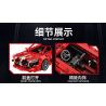 FORANGE FC9113 9113 non  MÀU ĐỎ LÙI XE THẲNG bộ đồ chơi xếp lắp ráp ghép mô hình  ENGINE MORPH Kỹ Thuật Công Nghệ Cao Mô Hình Phương Tiện 696 khối