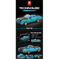 REOBRIX 688 non  ĐUÔI THUYỀN ROLLS ROYCE bộ đồ chơi xếp lắp ráp ghép mô hình Speed Champions Racing Cars ROLLS-ROYCE BOAT TAIL Đua Xe Công Thức 417 khối