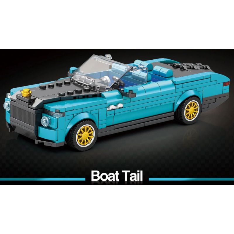 REOBRIX 688 non  ĐUÔI THUYỀN ROLLS ROYCE bộ đồ chơi xếp lắp ráp ghép mô hình Speed Champions Racing Cars ROLLS-ROYCE BOAT TAIL Đua Xe Công Thức 417 khối