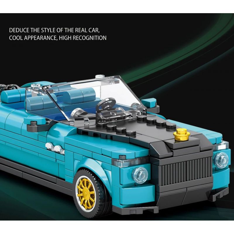 REOBRIX 688 non  ĐUÔI THUYỀN ROLLS ROYCE bộ đồ chơi xếp lắp ráp ghép mô hình Speed Champions Racing Cars ROLLS-ROYCE BOAT TAIL Đua Xe Công Thức 417 khối