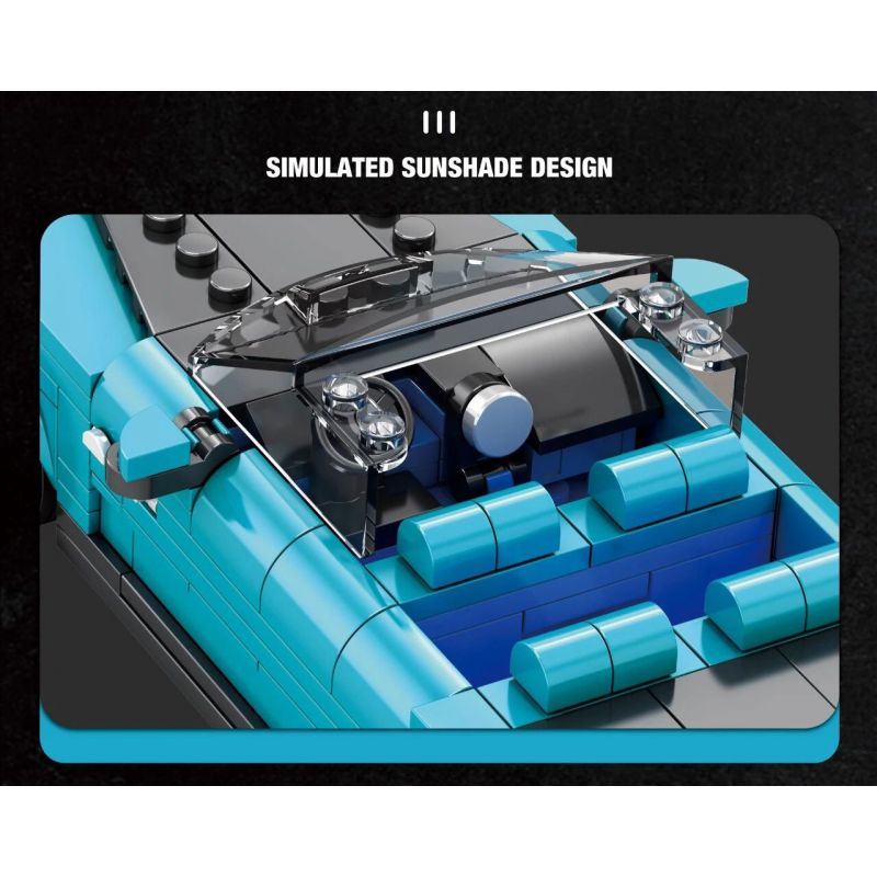 REOBRIX 688 non  ĐUÔI THUYỀN ROLLS ROYCE bộ đồ chơi xếp lắp ráp ghép mô hình Speed Champions Racing Cars ROLLS-ROYCE BOAT TAIL Đua Xe Công Thức 417 khối