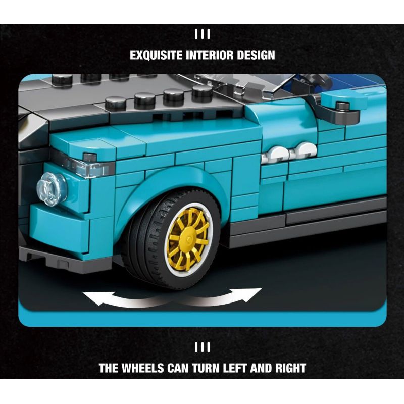 REOBRIX 688 non  ĐUÔI THUYỀN ROLLS ROYCE bộ đồ chơi xếp lắp ráp ghép mô hình Speed Champions Racing Cars ROLLS-ROYCE BOAT TAIL Đua Xe Công Thức 417 khối