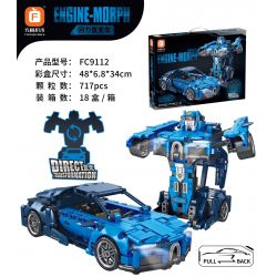 FORANGE FC9112 9112 non  MÀU XANH LÙI XE THẲNG bộ đồ chơi xếp lắp ráp ghép mô hình  ENGINE MORPH Kỹ Thuật Công Nghệ Cao Mô Hình Phương Tiện 717 khối