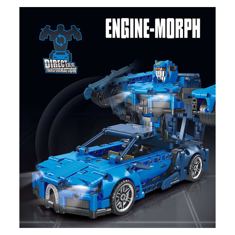 FORANGE FC9112 9112 non  MÀU XANH LÙI XE THẲNG bộ đồ chơi xếp lắp ráp ghép mô hình  ENGINE MORPH Kỹ Thuật Công Nghệ Cao Mô Hình Phương Tiện 717 khối