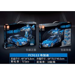 FORANGE FC9112 9112 non  MÀU XANH LÙI XE THẲNG bộ đồ chơi xếp lắp ráp ghép mô hình  ENGINE MORPH Kỹ Thuật Công Nghệ Cao Mô Hình Phương Tiện 717 khối