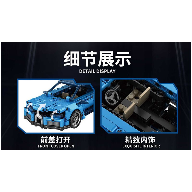 FORANGE FC9112 9112 non  MÀU XANH LÙI XE THẲNG bộ đồ chơi xếp lắp ráp ghép mô hình  ENGINE MORPH Kỹ Thuật Công Nghệ Cao Mô Hình Phương Tiện 717 khối