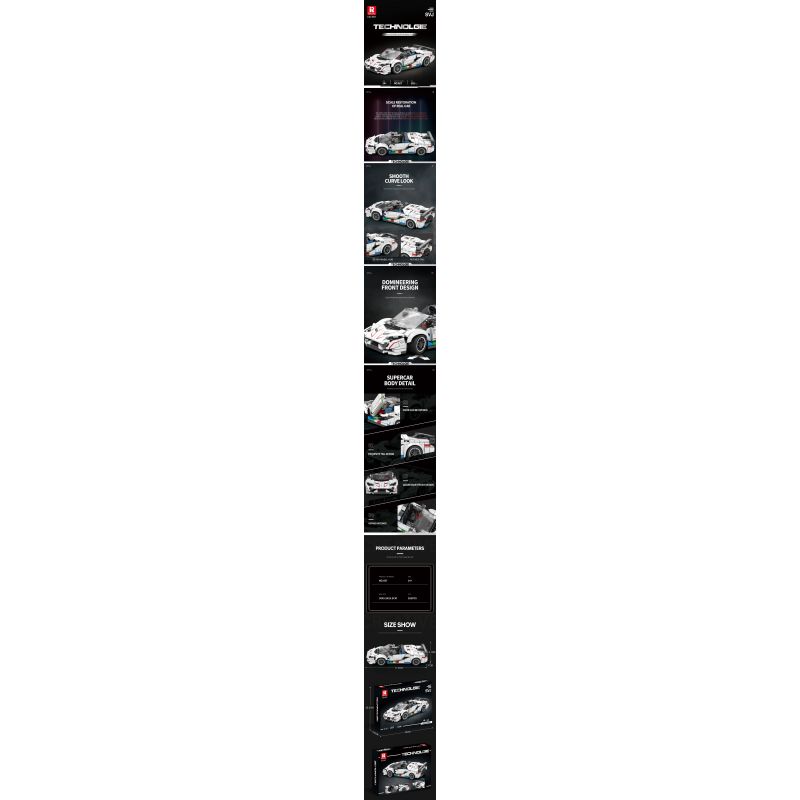 REOBRIX 687 non  LAMBORGHINI AVENTADOR SVJ bộ đồ chơi xếp lắp ráp ghép mô hình  Kỹ Thuật Công Nghệ Cao Mô Hình Phương Tiện 382 khối