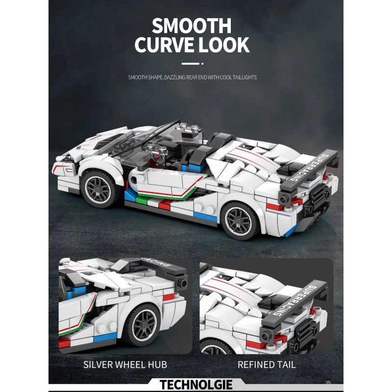 REOBRIX 687 non  LAMBORGHINI AVENTADOR SVJ bộ đồ chơi xếp lắp ráp ghép mô hình  Kỹ Thuật Công Nghệ Cao Mô Hình Phương Tiện 382 khối