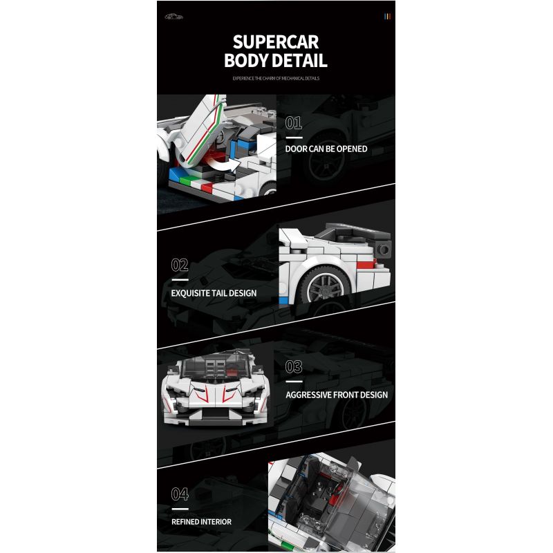 REOBRIX 687 non  LAMBORGHINI AVENTADOR SVJ bộ đồ chơi xếp lắp ráp ghép mô hình  Kỹ Thuật Công Nghệ Cao Mô Hình Phương Tiện 382 khối