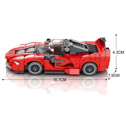 REOBRIX 686 non  FERRARI FXX-K V2 bộ đồ chơi xếp lắp ráp ghép mô hình  Kỹ Thuật Công Nghệ Cao Mô Hình Phương Tiện 392 khối