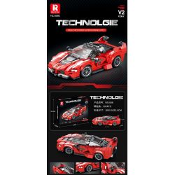 REOBRIX 686 non  FERRARI FXX-K V2 bộ đồ chơi xếp lắp ráp ghép mô hình  Kỹ Thuật Công Nghệ Cao Mô Hình Phương Tiện 392 khối