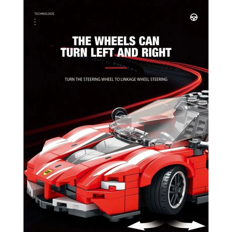 REOBRIX 686 non  FERRARI FXX-K V2 bộ đồ chơi xếp lắp ráp ghép mô hình  Kỹ Thuật Công Nghệ Cao Mô Hình Phương Tiện 392 khối