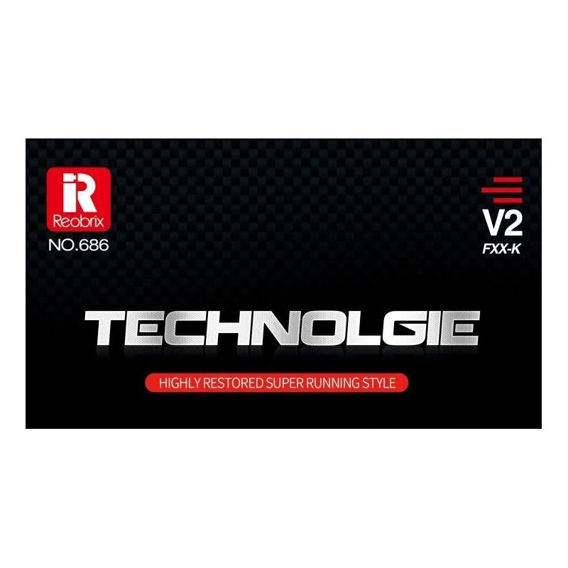 REOBRIX 686 non  FERRARI FXX-K V2 bộ đồ chơi xếp lắp ráp ghép mô hình  Kỹ Thuật Công Nghệ Cao Mô Hình Phương Tiện 392 khối