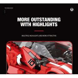 REOBRIX 686 non  FERRARI FXX-K V2 bộ đồ chơi xếp lắp ráp ghép mô hình  Kỹ Thuật Công Nghệ Cao Mô Hình Phương Tiện 392 khối