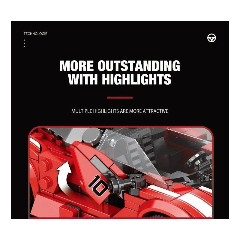 REOBRIX 686 non  FERRARI FXX-K V2 bộ đồ chơi xếp lắp ráp ghép mô hình  Kỹ Thuật Công Nghệ Cao Mô Hình Phương Tiện 392 khối