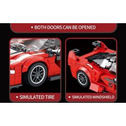 REOBRIX 686 non  FERRARI FXX-K V2 bộ đồ chơi xếp lắp ráp ghép mô hình  Kỹ Thuật Công Nghệ Cao Mô Hình Phương Tiện 392 khối