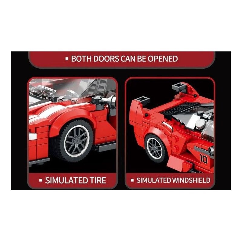 REOBRIX 686 non  FERRARI FXX-K V2 bộ đồ chơi xếp lắp ráp ghép mô hình  Kỹ Thuật Công Nghệ Cao Mô Hình Phương Tiện 392 khối