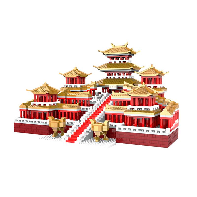 知拼 8803 non Lego CUNG ĐIỆN EFANG KIẾN TRÚC THEO PHONG CÁCH CỔ XƯA bộ đồ chơi xếp lắp ráp ghép mô hình Buildings