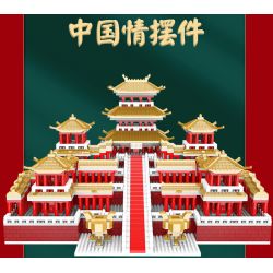 知拼 8803 non  CUNG ĐIỆN EFANG KIẾN TRÚC THEO PHONG CÁCH CỔ XƯA bộ đồ chơi xếp lắp ráp ghép mô hình Buildings