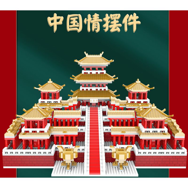 知拼 8803 non  CUNG ĐIỆN EFANG KIẾN TRÚC THEO PHONG CÁCH CỔ XƯA bộ đồ chơi xếp lắp ráp ghép mô hình Buildings