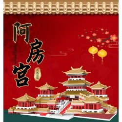 知拼 8803 non  CUNG ĐIỆN EFANG KIẾN TRÚC THEO PHONG CÁCH CỔ XƯA bộ đồ chơi xếp lắp ráp ghép mô hình Buildings