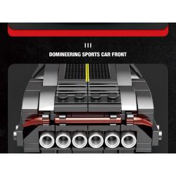 REOBRIX 685 non  BUGATTI CHIẾC XE MÀU ĐEN bộ đồ chơi xếp lắp ráp ghép mô hình Speed Champions Racing Cars BUGATTI LA VOITURE NOIRE Đua Xe Công Thức 339 khối