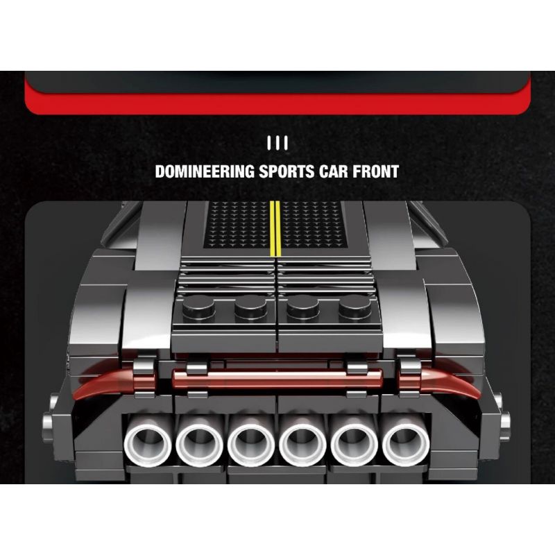 REOBRIX 685 non  BUGATTI CHIẾC XE MÀU ĐEN bộ đồ chơi xếp lắp ráp ghép mô hình Speed Champions Racing Cars BUGATTI LA VOITURE NOIRE Đua Xe Công Thức 339 khối