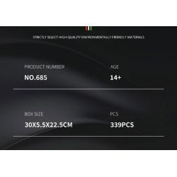 REOBRIX 685 non  BUGATTI CHIẾC XE MÀU ĐEN bộ đồ chơi xếp lắp ráp ghép mô hình Speed Champions Racing Cars BUGATTI LA VOITURE NOIRE Đua Xe Công Thức 339 khối