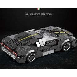 REOBRIX 685 non  BUGATTI CHIẾC XE MÀU ĐEN bộ đồ chơi xếp lắp ráp ghép mô hình Speed Champions Racing Cars BUGATTI LA VOITURE NOIRE Đua Xe Công Thức 339 khối