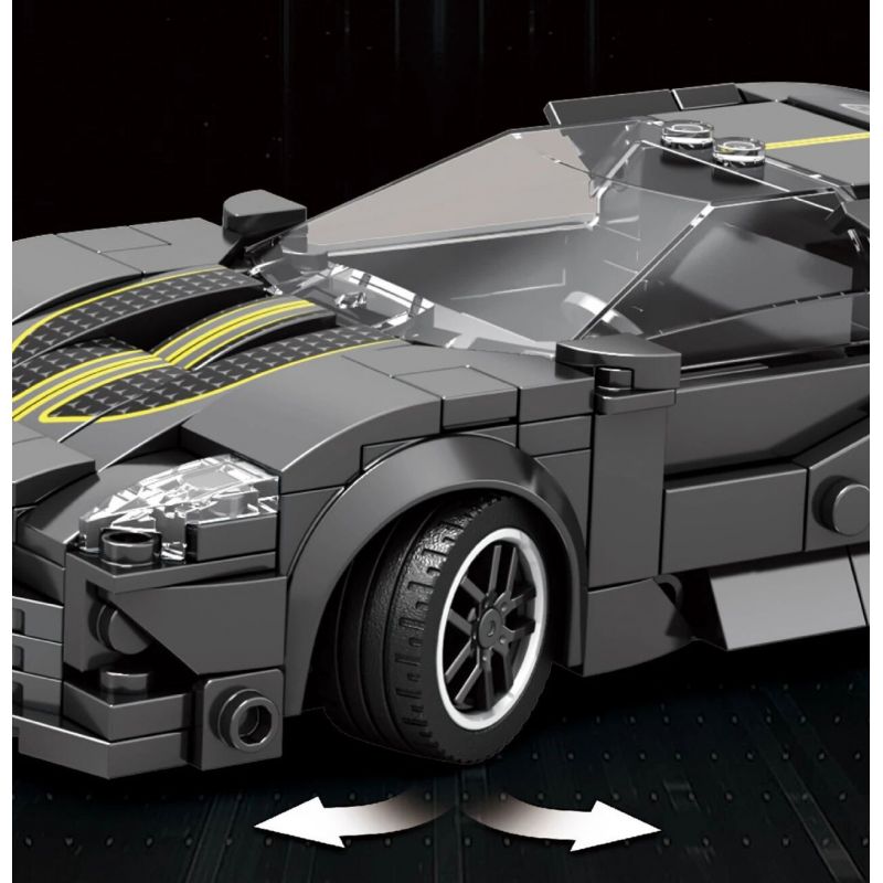 REOBRIX 685 non  BUGATTI CHIẾC XE MÀU ĐEN bộ đồ chơi xếp lắp ráp ghép mô hình Speed Champions Racing Cars BUGATTI LA VOITURE NOIRE Đua Xe Công Thức 339 khối