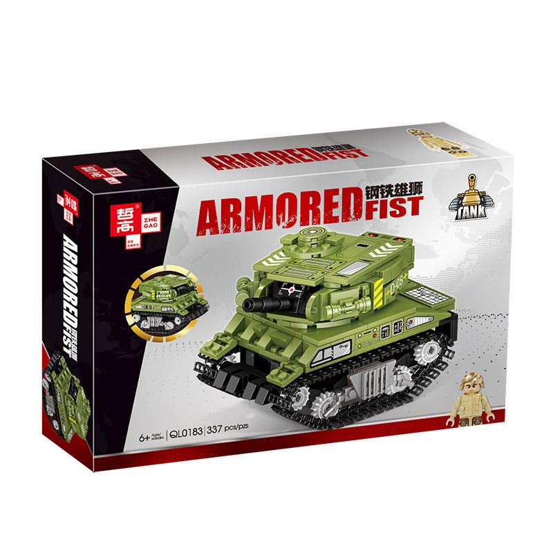 ZHEGAO QL0183 0183 non  BỂ THEO DÕI PHÍ bộ đồ chơi xếp lắp ráp ghép mô hình Military Army ARMORED FIST Quân Sự Bộ Đội 337 khối