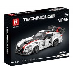 REOBRIX 683 non  DODGE VIPER bộ đồ chơi xếp lắp ráp ghép mô hình Speed Champions Racing Cars Đua Xe Công Thức 419 khối